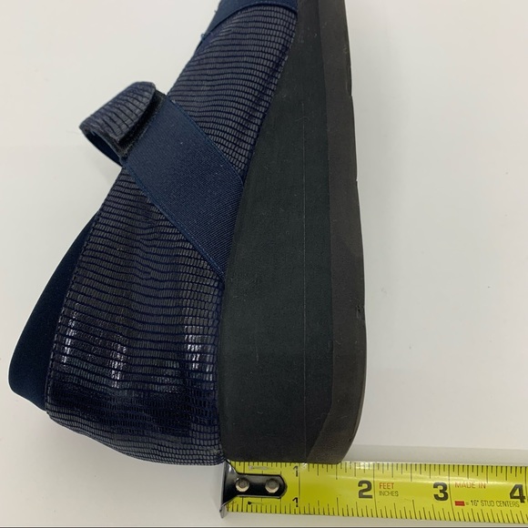 Thierry Rabotin Navy Blue & Black Mary Jane Wedge Heel Strappy Shoes Size 40 - Picture 11 of 12